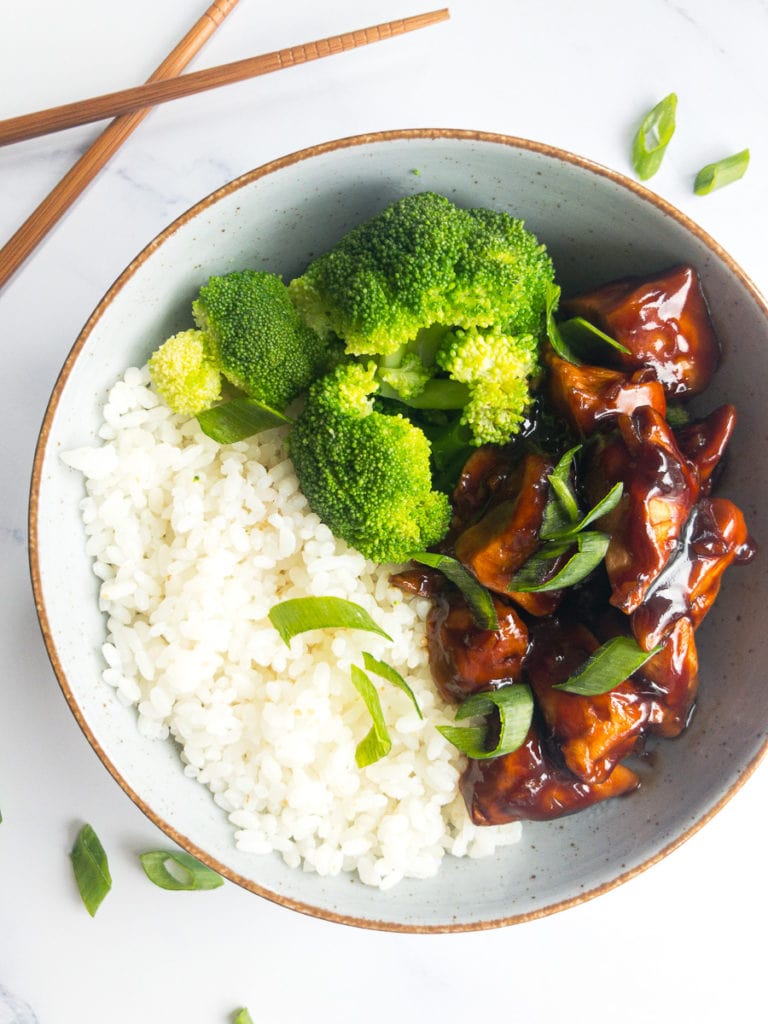 Chicken Teriyaki with Brown Rice and House Broccoli (GL)
